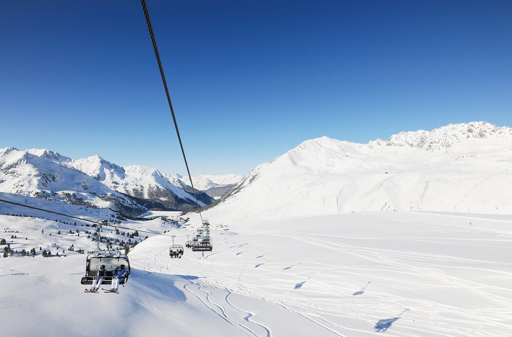 Sessellift im Skigebiet Kühtai