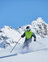 Skifahrer im Tiefschnee